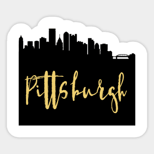 PITTSBURGH PENNSYLVANIA DESIGNER SILHOUETTE SKYLINE ART Sticker